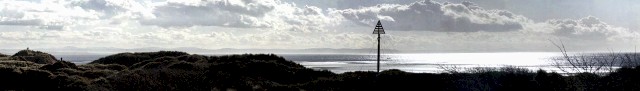 Formby Point looking out at the Mersey Bay.          Photograph Copright (C) patrick Trollope 2000.